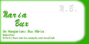 maria bux business card